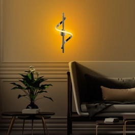 Opviq Lámpara de pared cromada LED SMD 3000K